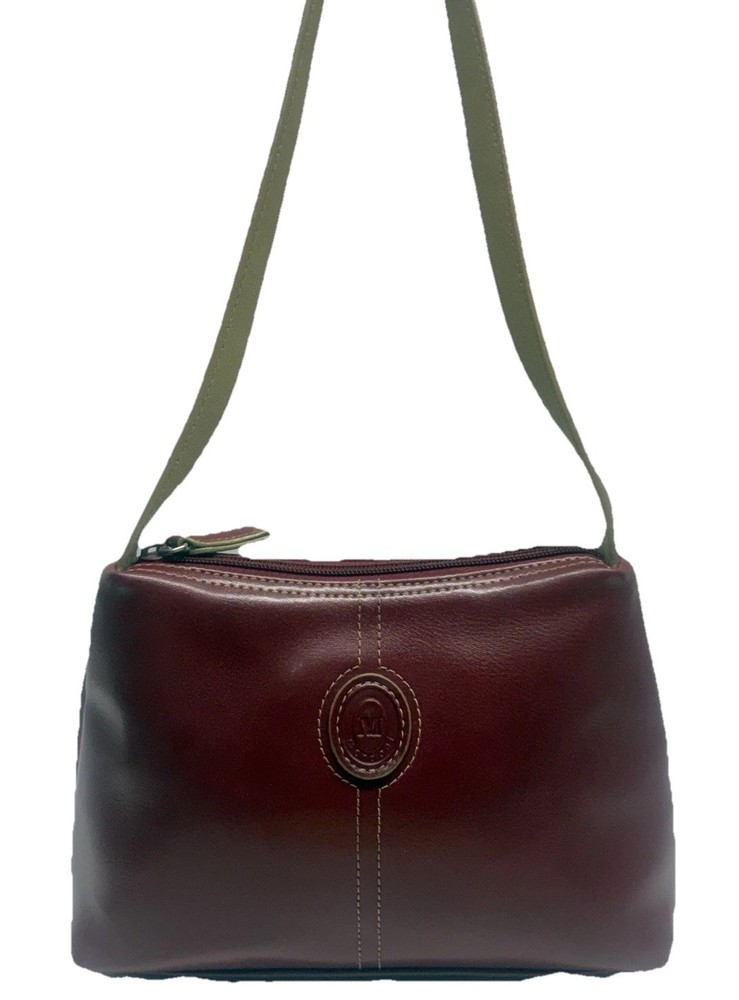 Mondani New York Red Leather Shoulder Bag Purse Handbag