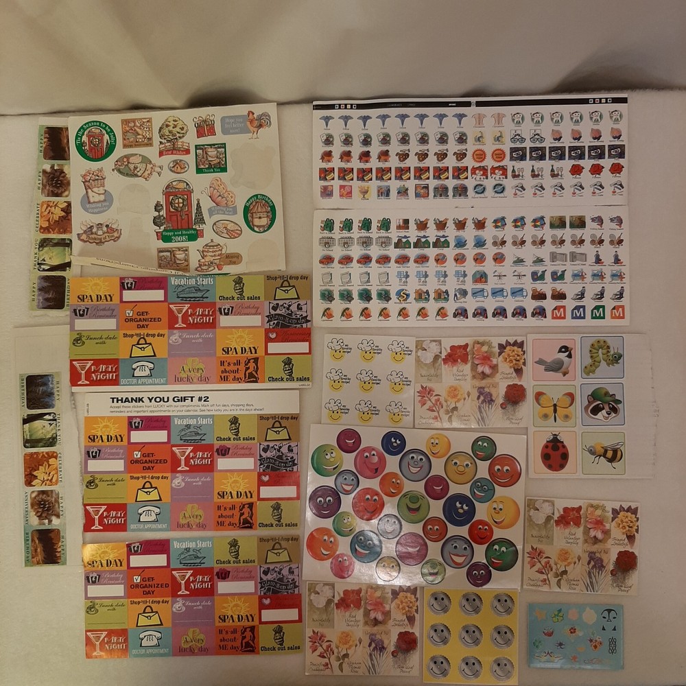 Lote De Colección De 15 Hojas Pegatinas Papel Efímero Diario Basura Álbum De Recortes Planificador