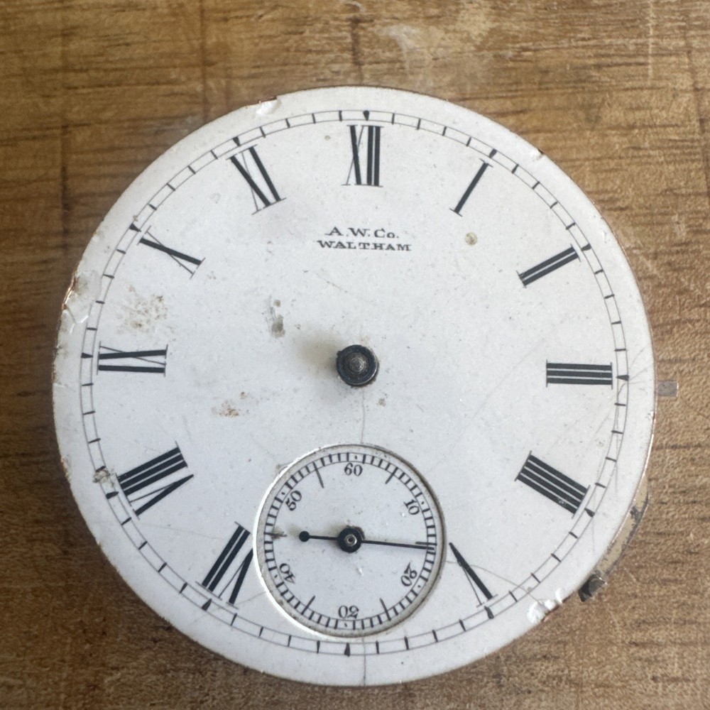 Waltham 1873 Wm Ellery Manual Pocket Watch Movement For Parts Or Repair A270