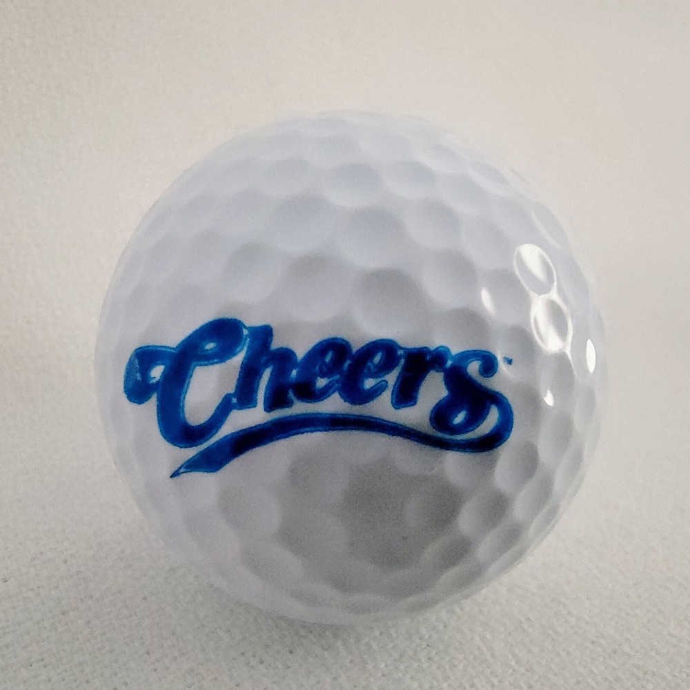 Cheers Logo Blue Golf Ball