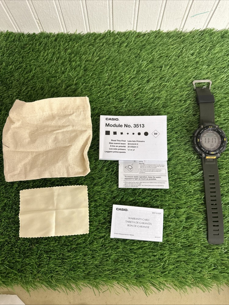 Casio G-Shock PRO TREK Altimeter Thermometer Compass Watch PRG340-3CR (3513)NWOT