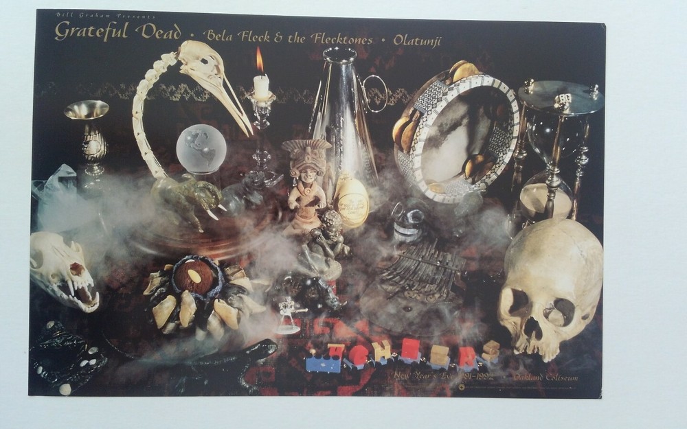 Grateful Dead 1991 New Years Vintage Concert Poster Bill Graham Desk Edition-image