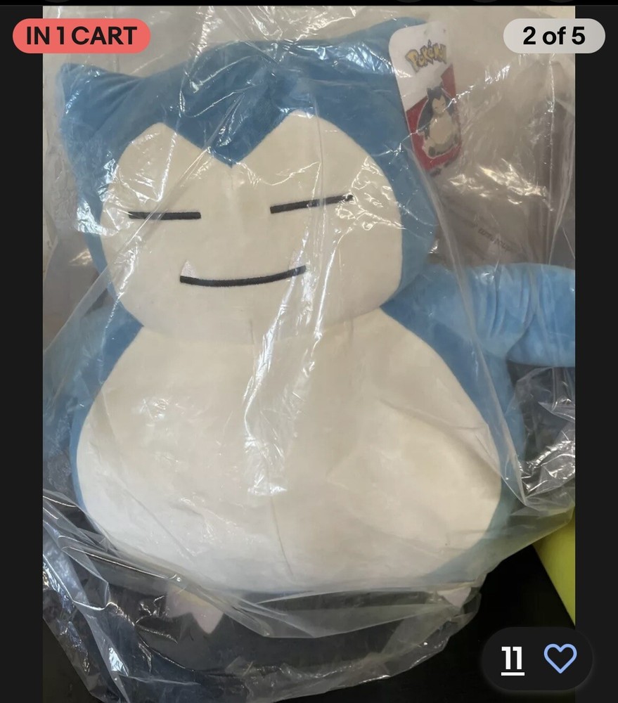 🎅🏼Pokemon Snorlax Plush 24” 🎅🏼Jumbo Plush Stuffed Animal BRAND NEW🎅🏼