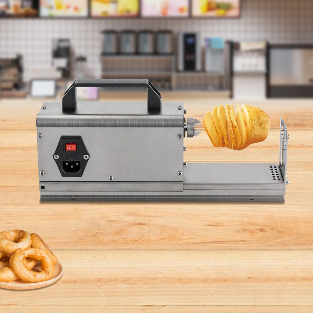 Auto Twist Potato Cutter Spiral French Fry Maker 110V
