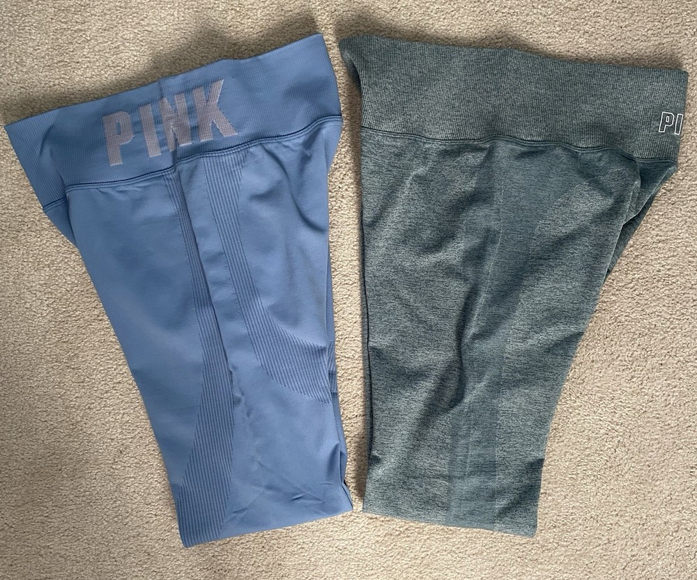 Lot Of 2 Victoria Secret Pink Leggings Size L