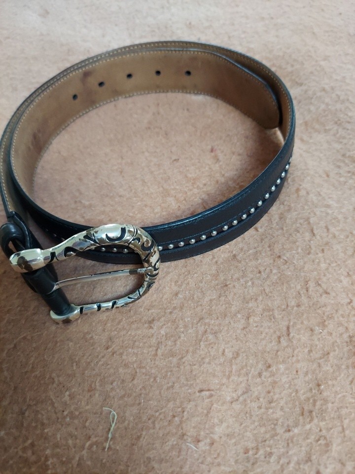 Brighton Leather Belt Women Sz 34 B31493 Silver Buckle