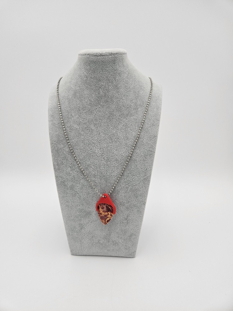Guitar Pick Necklace W/Chain, Pick & Holder, 24 Inches