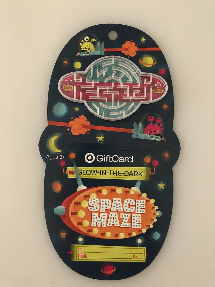 Target Gift Card #1734 Glow in The Dark Space Maze  UnScratched NCV