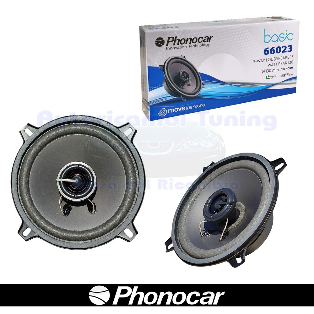 PHONOCAR BASIC 66023 Speakers 2 Way Coaxial System 130mm 60w/30rms