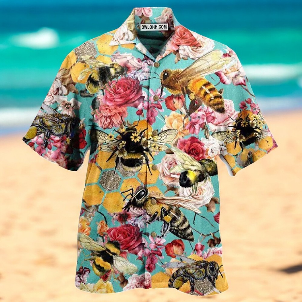 Create Stunning Roses with Bee Let Hawaiian Shirt Design