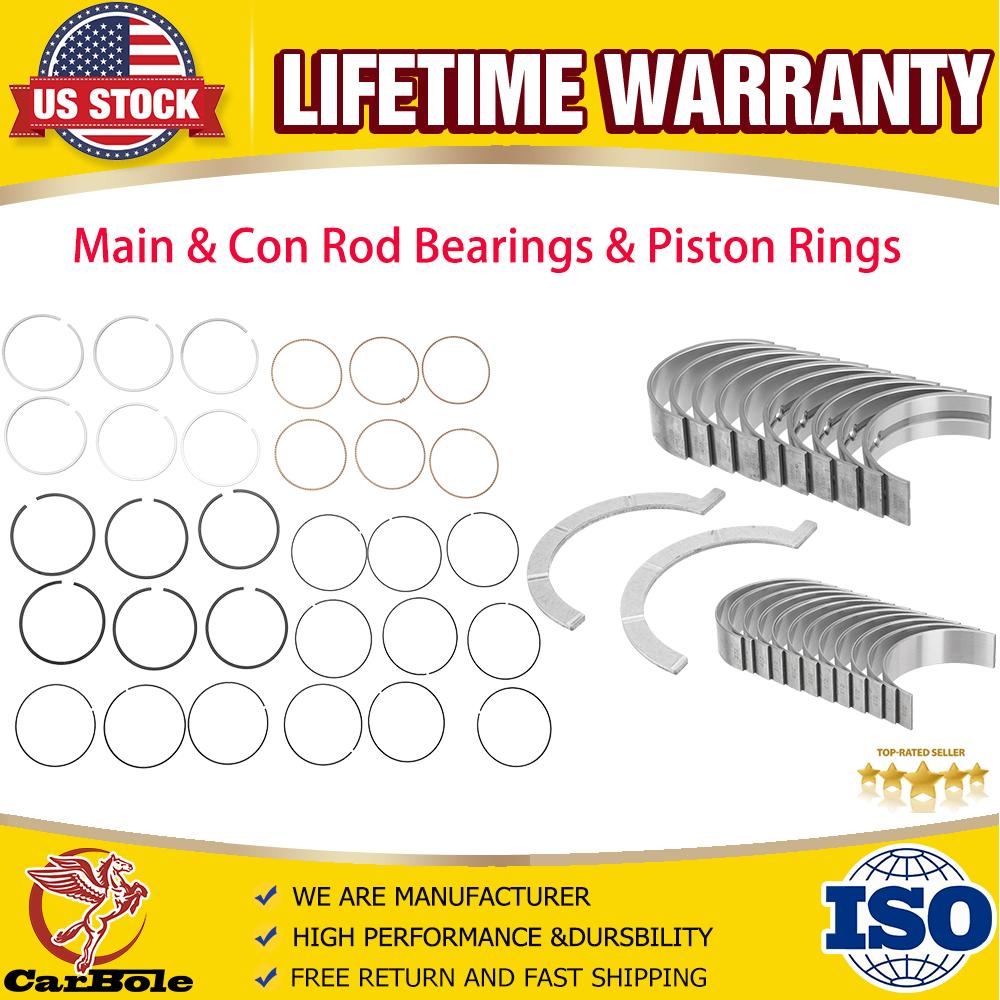 Jaguar Land Rover 3.0L V6 Main & Connecting Rod Bearings Piston Rings Kit