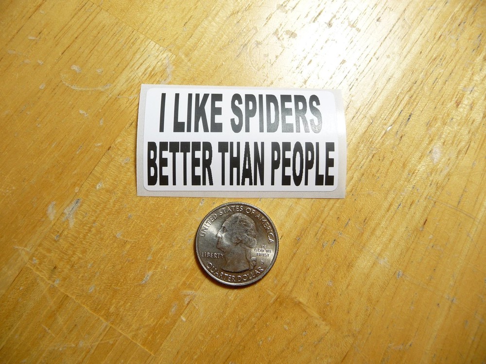 Bulk Pack of 50 I Like Spiders Better Than People Decals