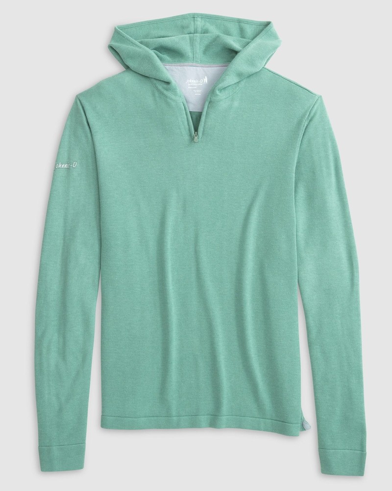 johnnie-O Royce Performance 1/4 Zip Hoodie Green Grass Size M