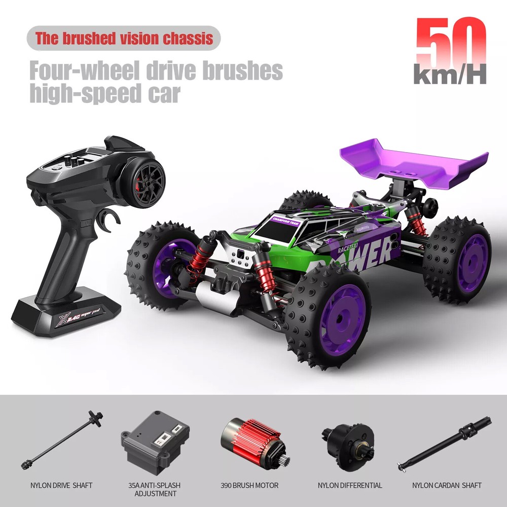 1:16 4WD High-Speed 70KM/H Brushless RC Monster Truck for Kids