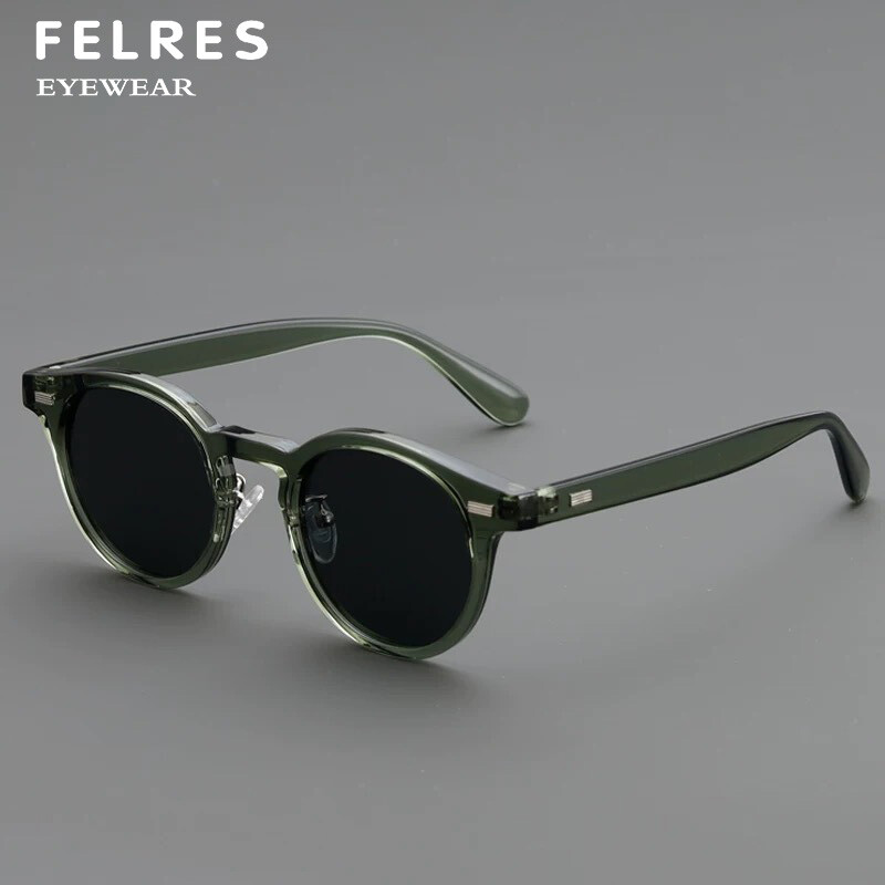 TR90 Round Polarized Sunglasses Unisex Retro Outdoor Driving Shade Glasses UV400