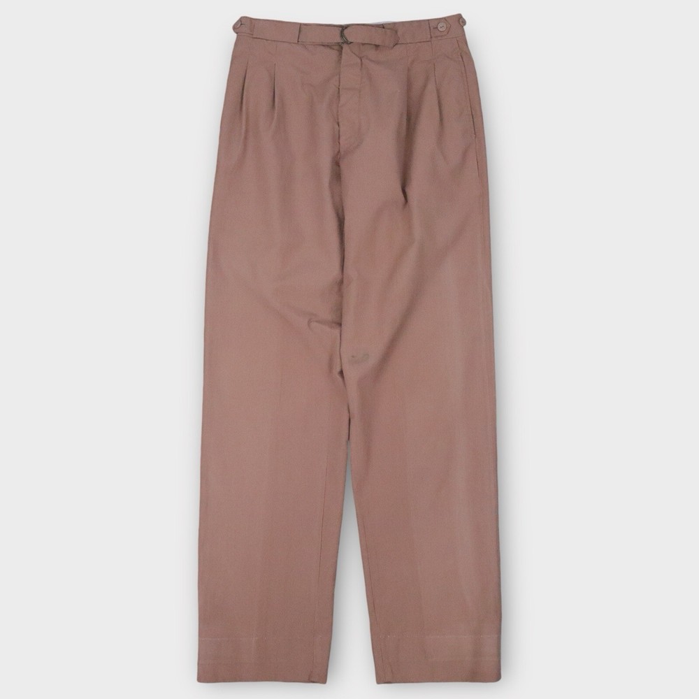 Vintage Generra Women’s High Waisted Trousers Size 29 Tan Belted Pleated