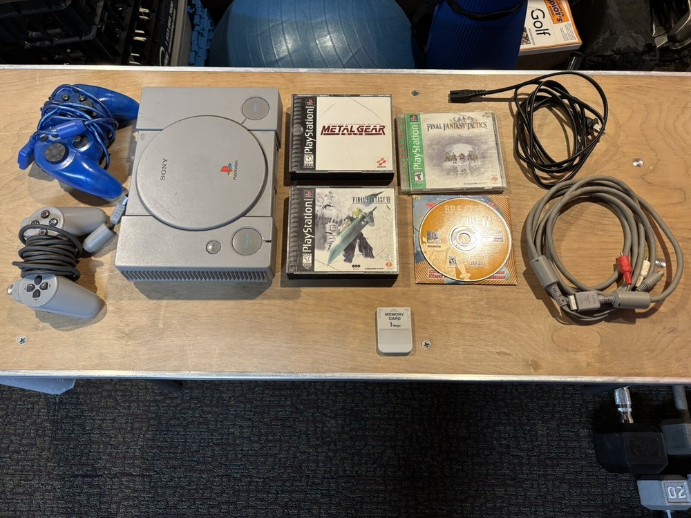 Original PlayStation 1 Console Bundle Including Classic Games