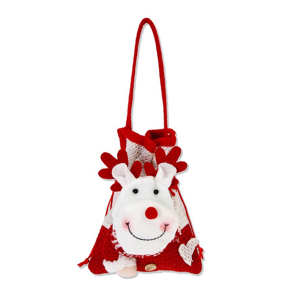 Seasonal Treat Bags Santa Claus Gift Christmas Candy Bag Snowman Reindeer Doll-image