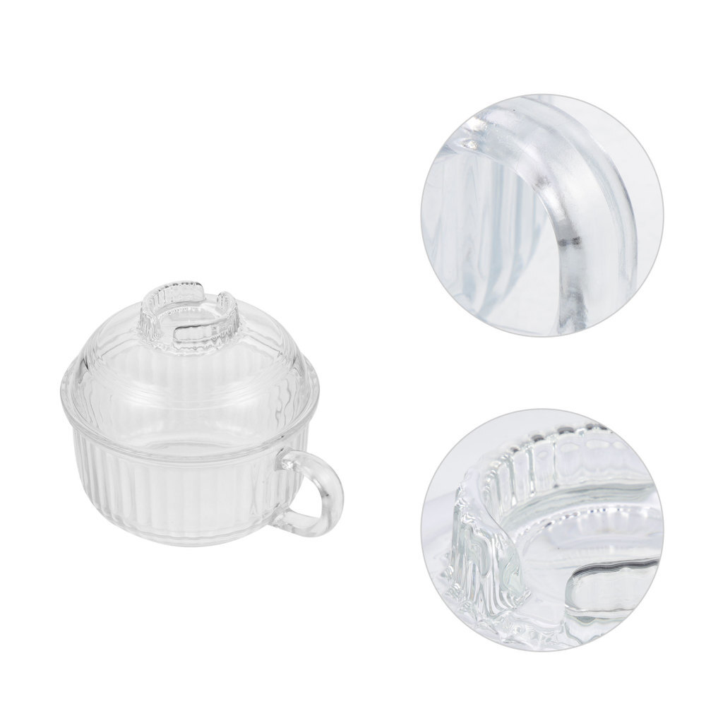 Convenient Kitchen Glass Steam Soup Bowl with Lid for Daily Home Use