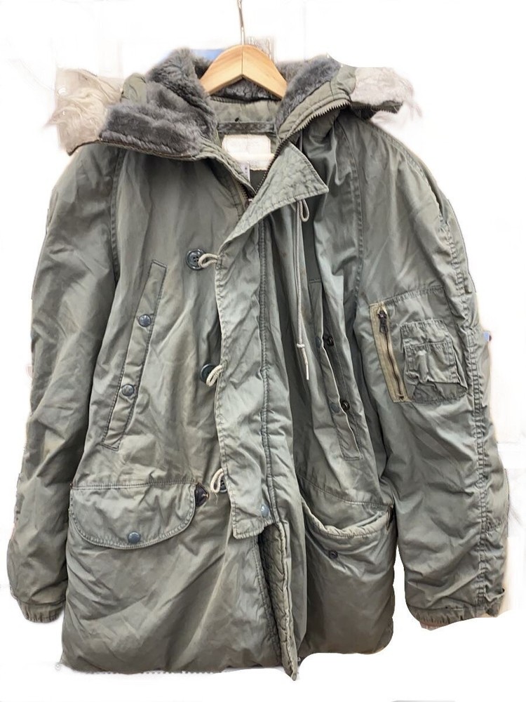 U.S.Air Force Flight Jacket/M/Cotton/Grn/8415-00-376-1672 3389