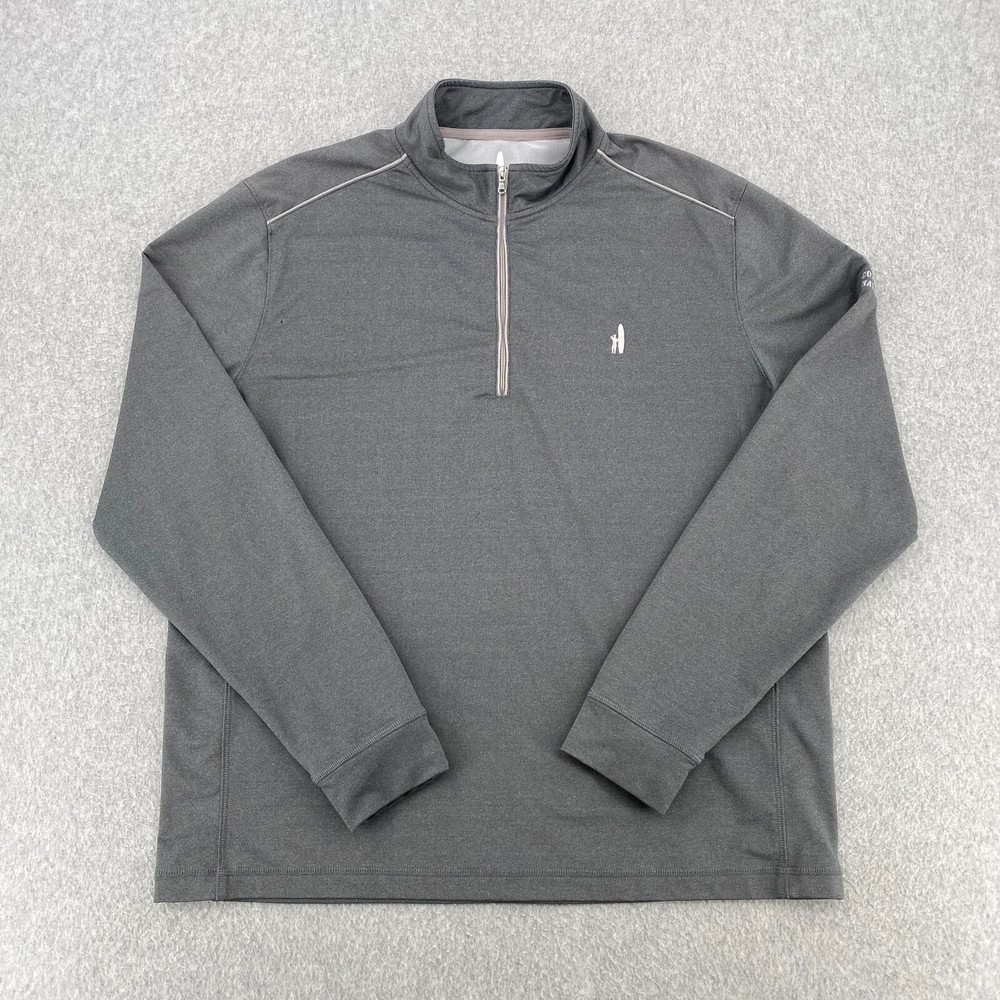 Johnnie-O Sweater Men's Large Gray Long Sleeve 1/4 Zip Stretch Golf Pullover