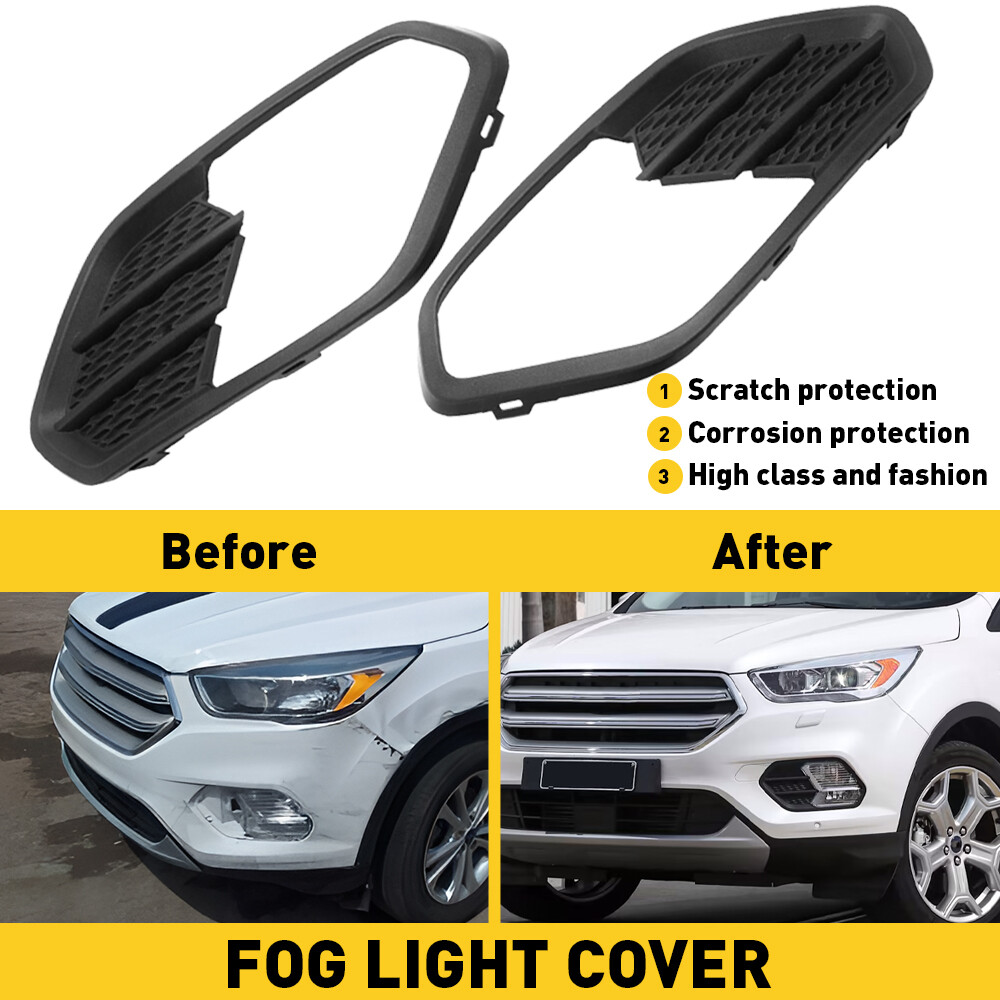 For 2017-2019 Ford Escape Kuga Car Front Bumper Fog Light Cover Left & Right