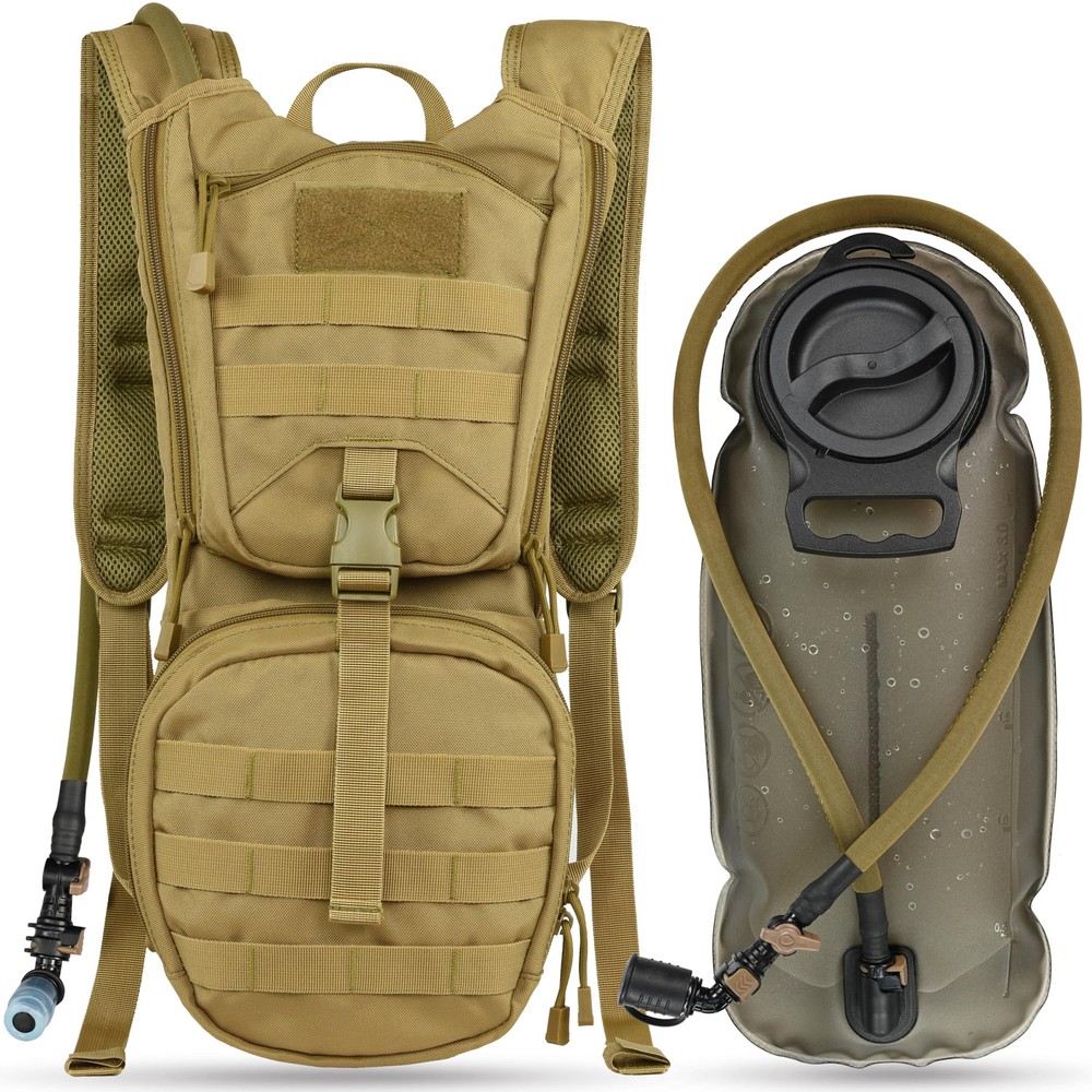 Tactical Molle Hydration Pack Backpack with 3L TPU Water Bladder, Military Da...