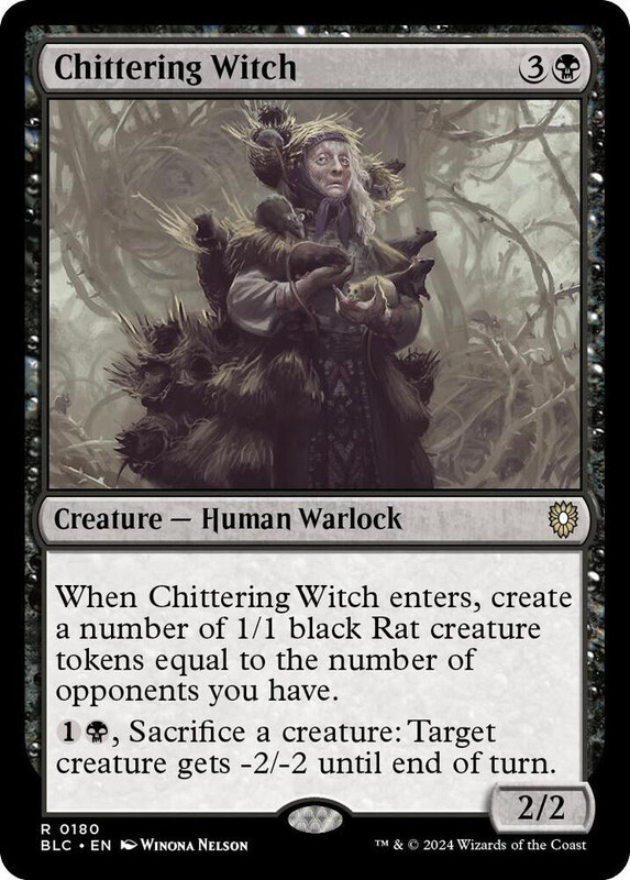 Chittering Witch MTG BLC 0180 Rare Near Mint Condition