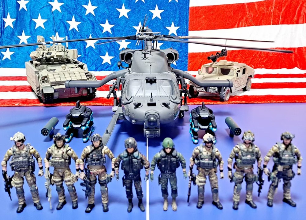 Custom finish product 1:18 wings and missiles for BBI Black Hawk MH-60M DAP