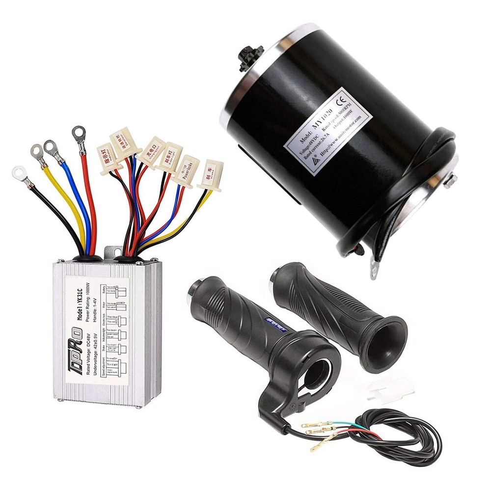 48V 1000W Brush Motor Kit with Controller Grips Throttle for Razor Scooter Go Kart