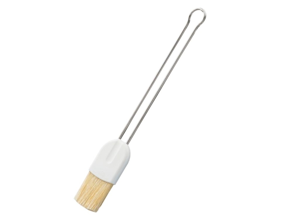 12467 Natural Bristle Pastry Brush with Stainless Steel Wire Handle, 1-Inch Wide