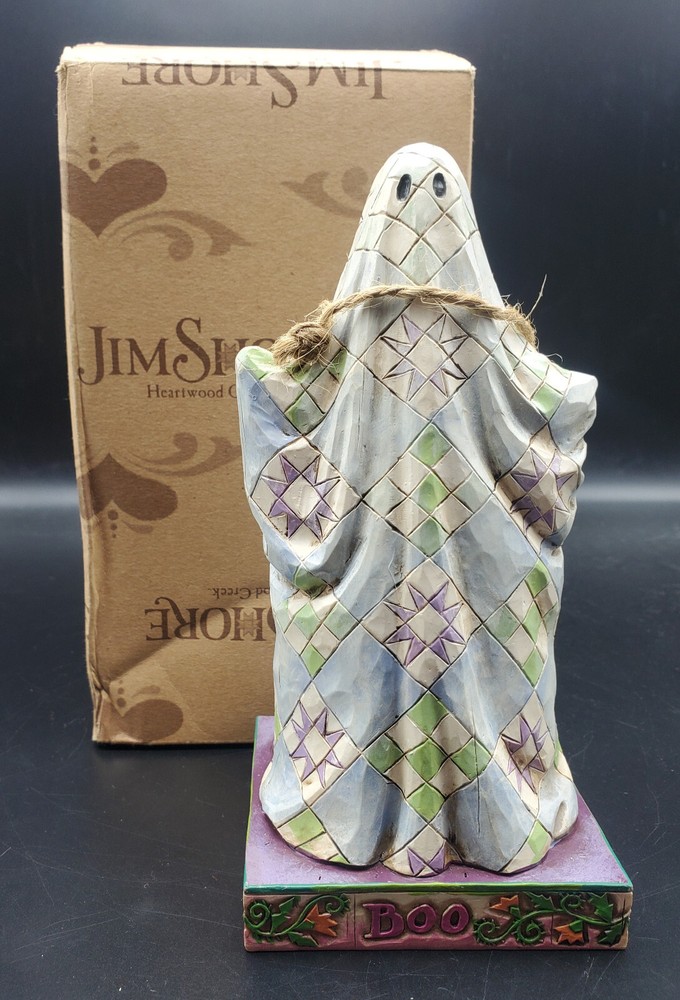 Jim Shore 2006 Heartwood Creek C4005341 BOO Ghost Patchwork Sheet by Enesco