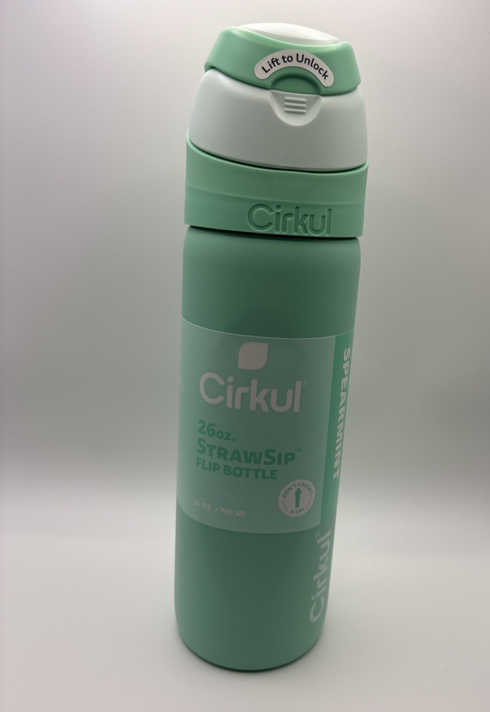 26oz Cirkul StrawSip Flip Water Bottle Spearmint Mint Green