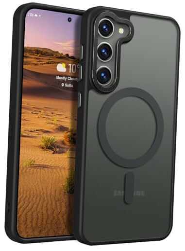 for Samsung Galaxy S23 Case Magnetic, [Compatible with Magsafe] Black