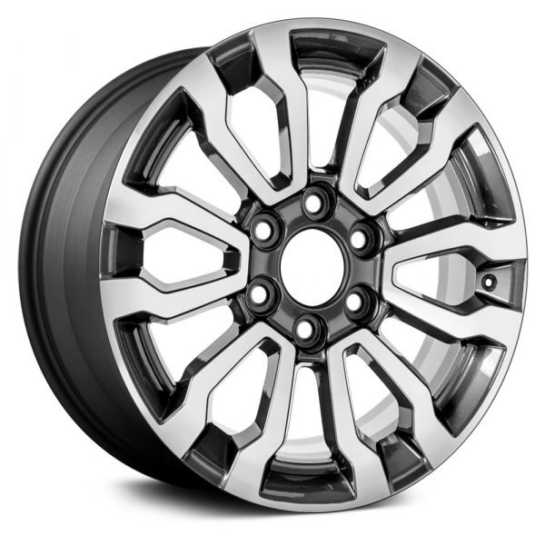 Wheel For 19-20 Chevrolet Silverado 1500 18x8.5 Alloy 6 V Spoke Machine Charcoal