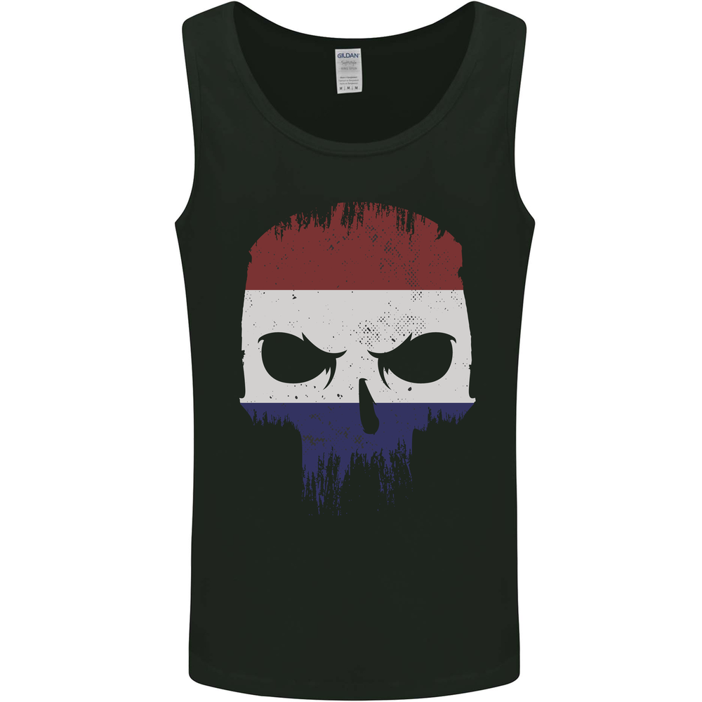 Dutch Skull Holland Gym Flag Biker Mens Vest Tank Top