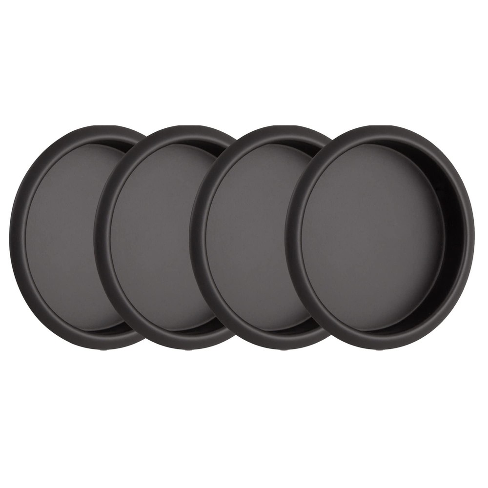 188177 2-1/8-inch Modern Closet Finger Pull for Sliding Doors, Matte Black, 4...