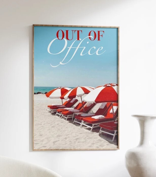 Vogue Magazine Poster, Beach Wall Prints, Trendy Wall Art