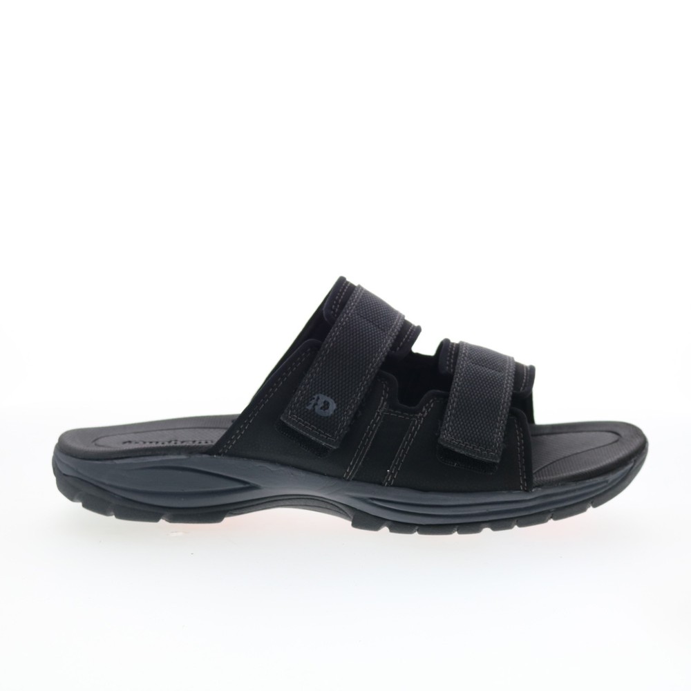 Dunham Newport Slide Water Friendly Mens Black Extra Wide 4E Sandals Shoes 12