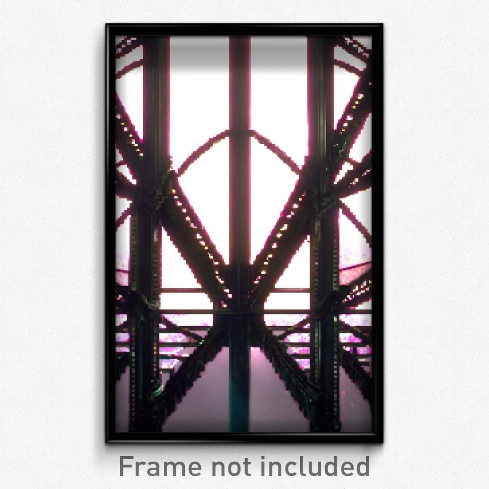 8-Bit Psychedelic Pixel Art Poster - Glossy Trippy Gamer Print