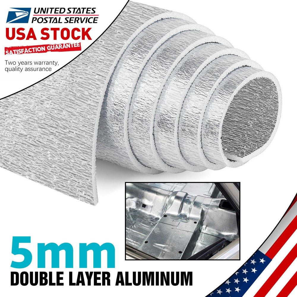 Aluminum & Foam 150cm X 100cm Car Truck Sound Deadener Insulation Mat Replace