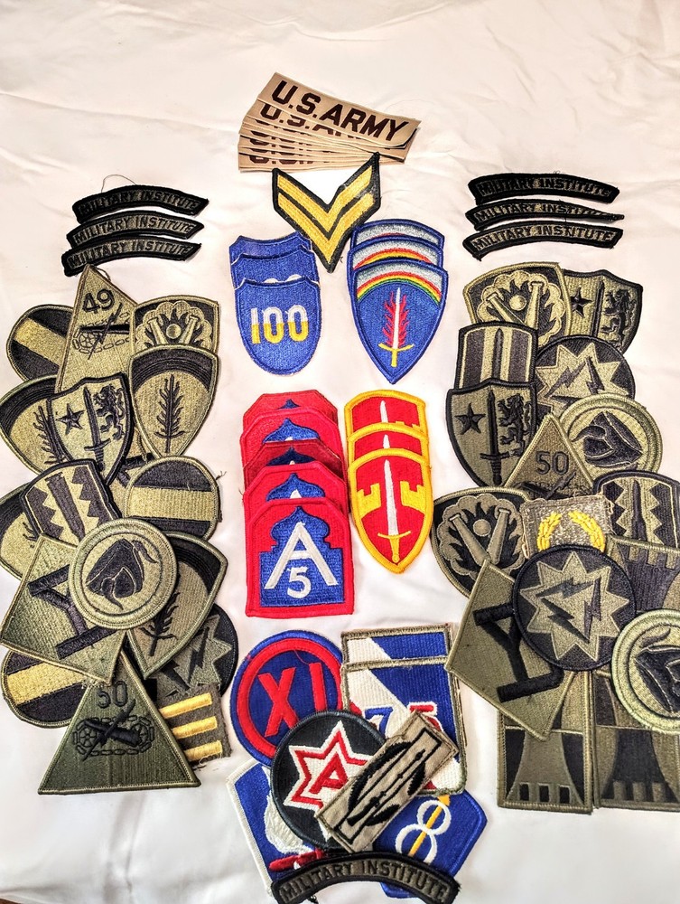 72! U.S. Army Military Patches Collection Assorted Designs- Great Deal!