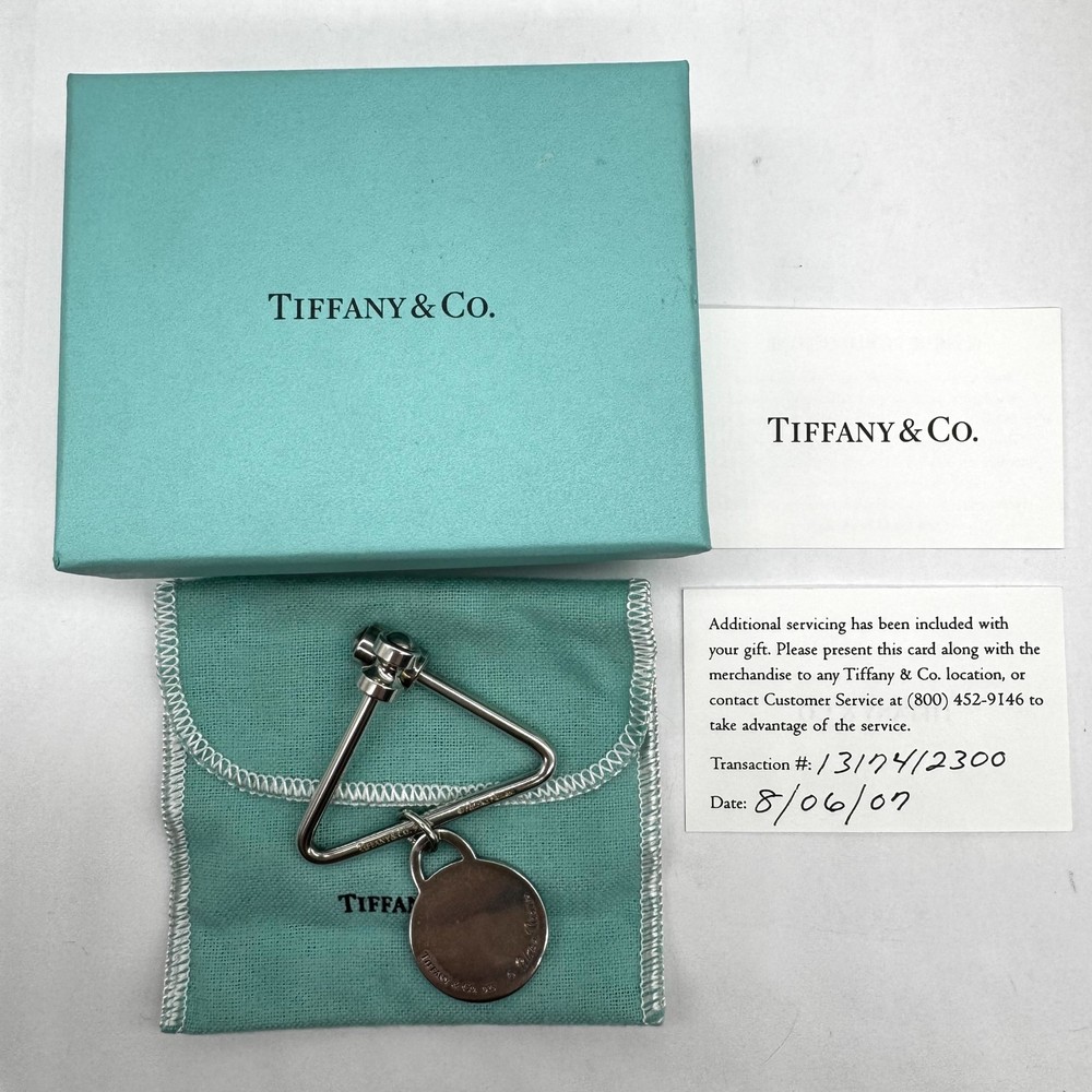 Tiffany & Co Paloma Picasso Sterling Silver Triangle Disk Keychain