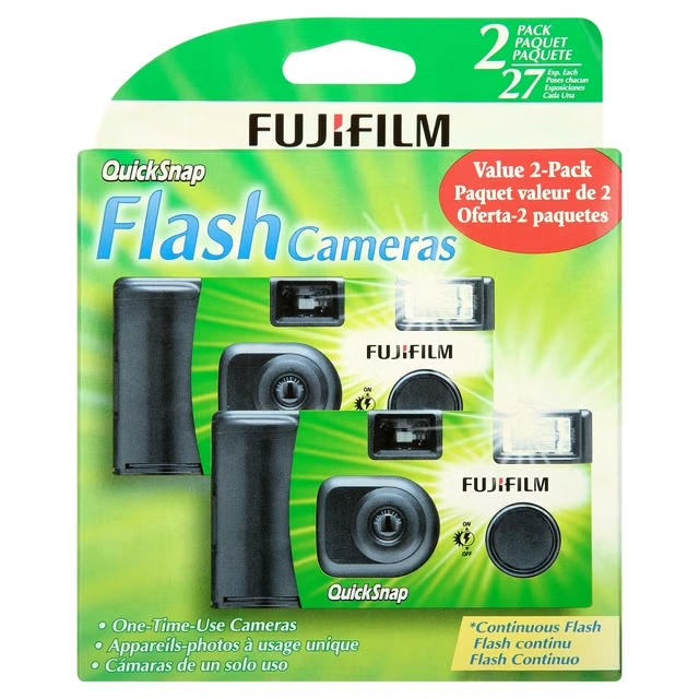 Fujifilm Quicksnap 35mm Disposable Camera with Flash 2 Pack