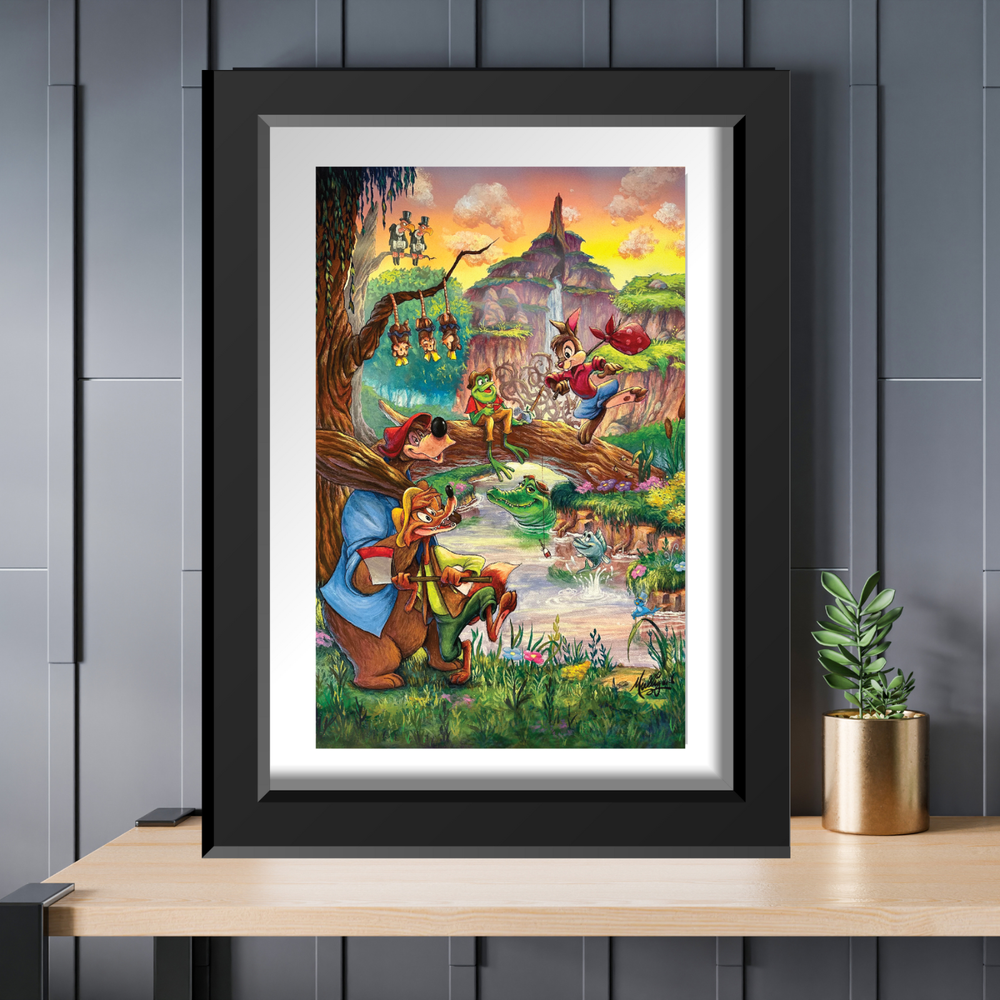 Disney Splash Mountain 13x19 Poster Print Featuring Brer Fox Bear and Rabbit