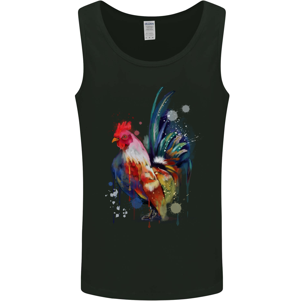A Chicken Watercolour Mens Vest Tank Top