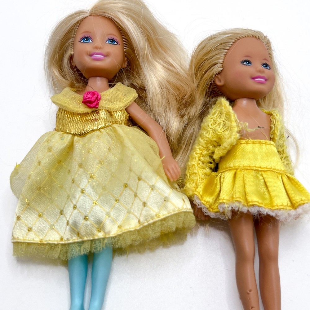 Yellow Skirt Top Dress Lot Fits Barbie's Sister Chelsea Dolls (Read)