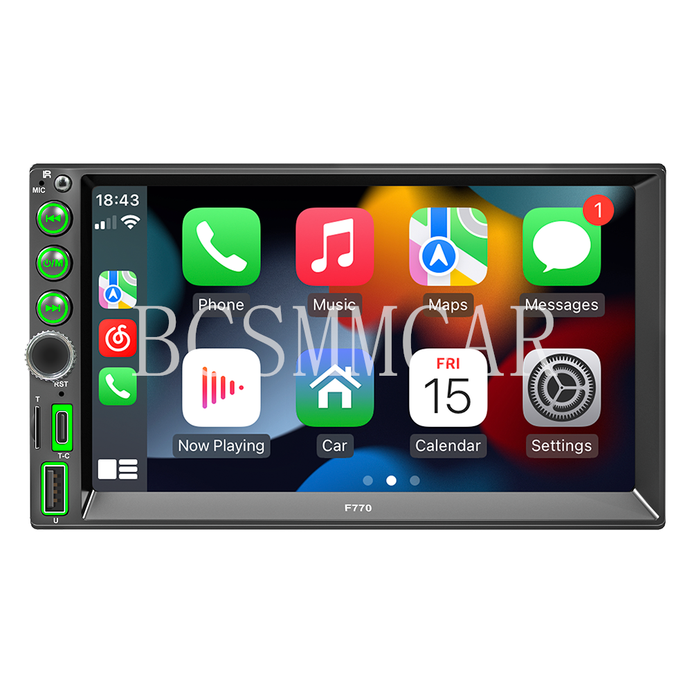7in 2DIN MP5 Car Multimedia Player with FM RDS Mirror Link for Carplay Android Auto