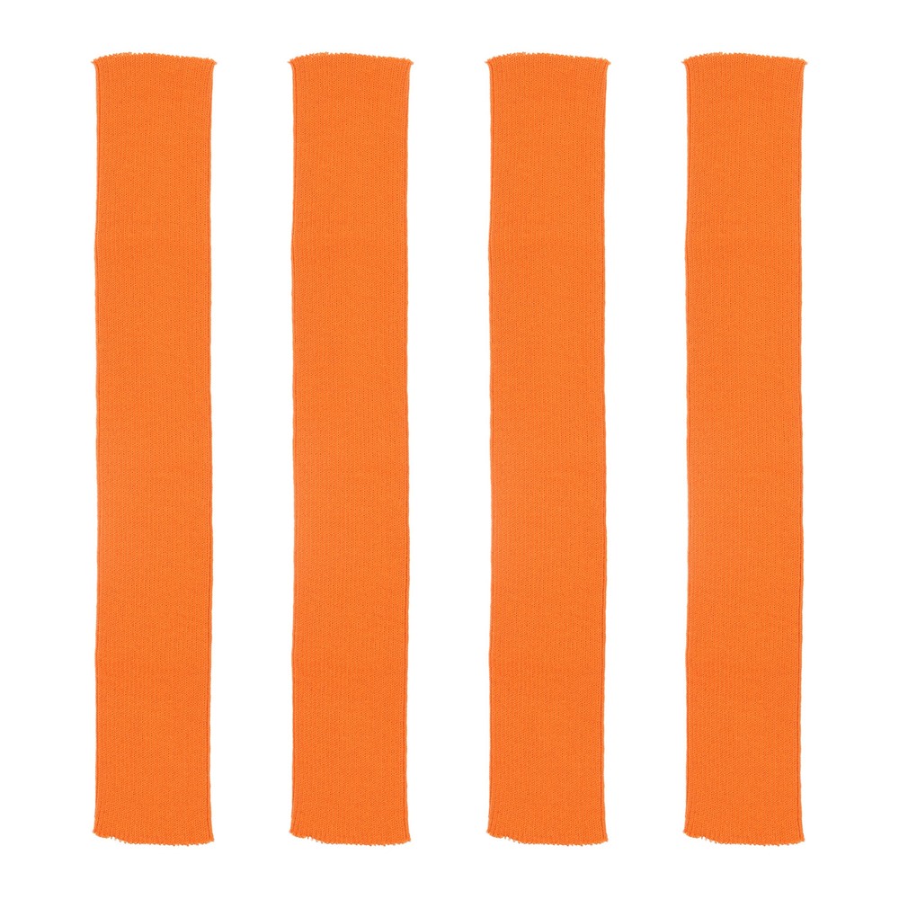 40x6cm Elastic Cuffs Ribbed Trims Cotton Fabric Knit Stretch Band Orange/ 4pcs