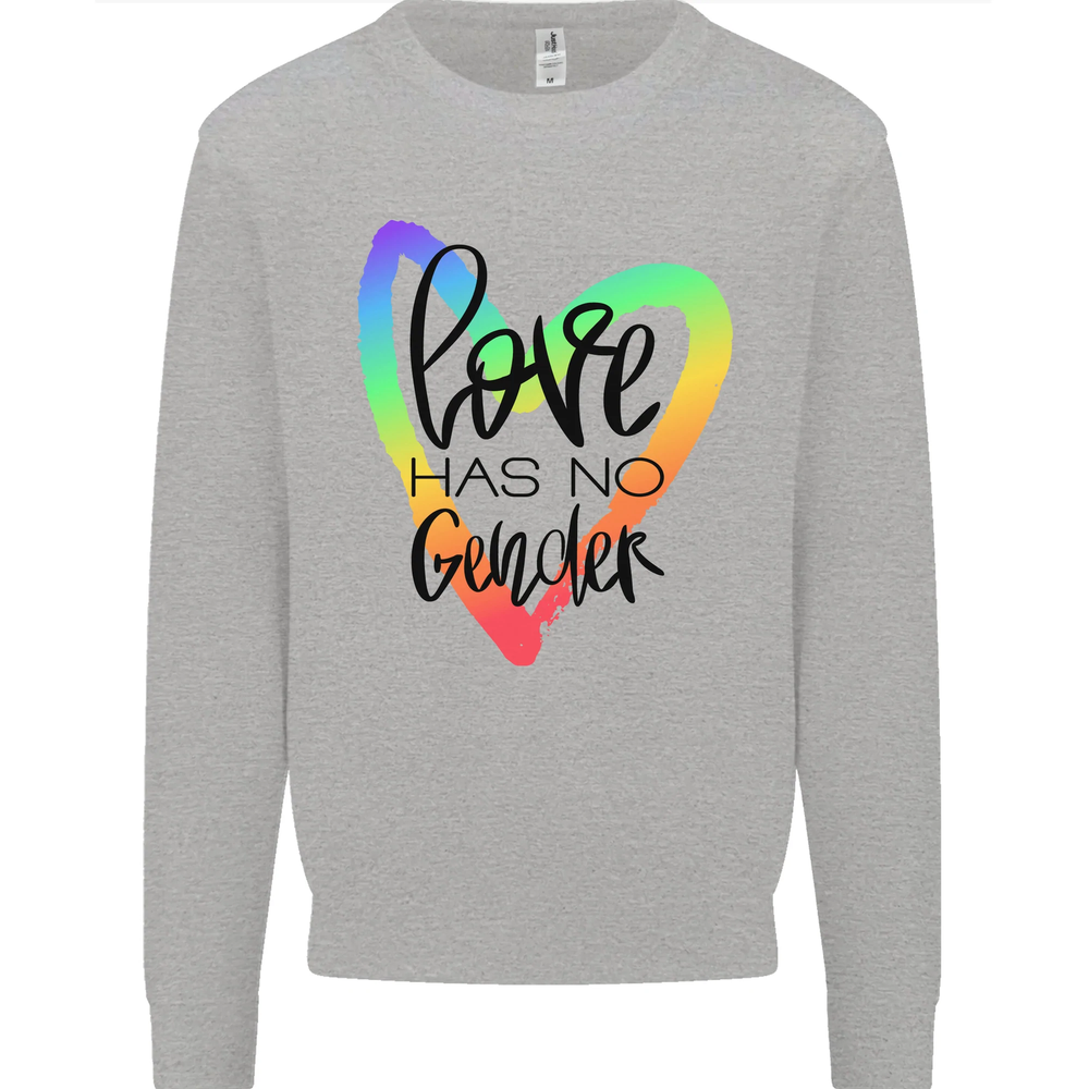 LGBT Love Has No Gender Gay Pride Day Mens Sweatshirt Jumper